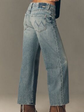 NWT MOTHER DENIM The Dodger Flood HR Straight Jean Folk Star